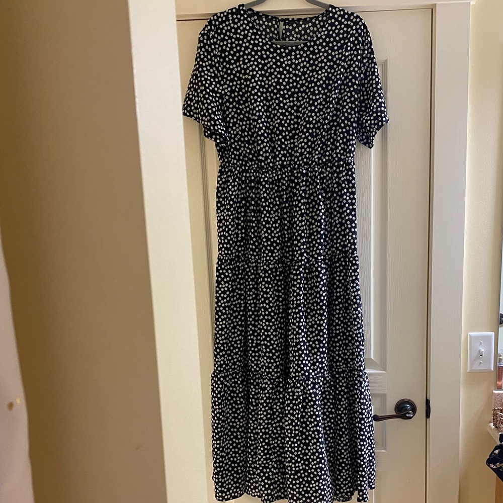 Black and White Floral Dress